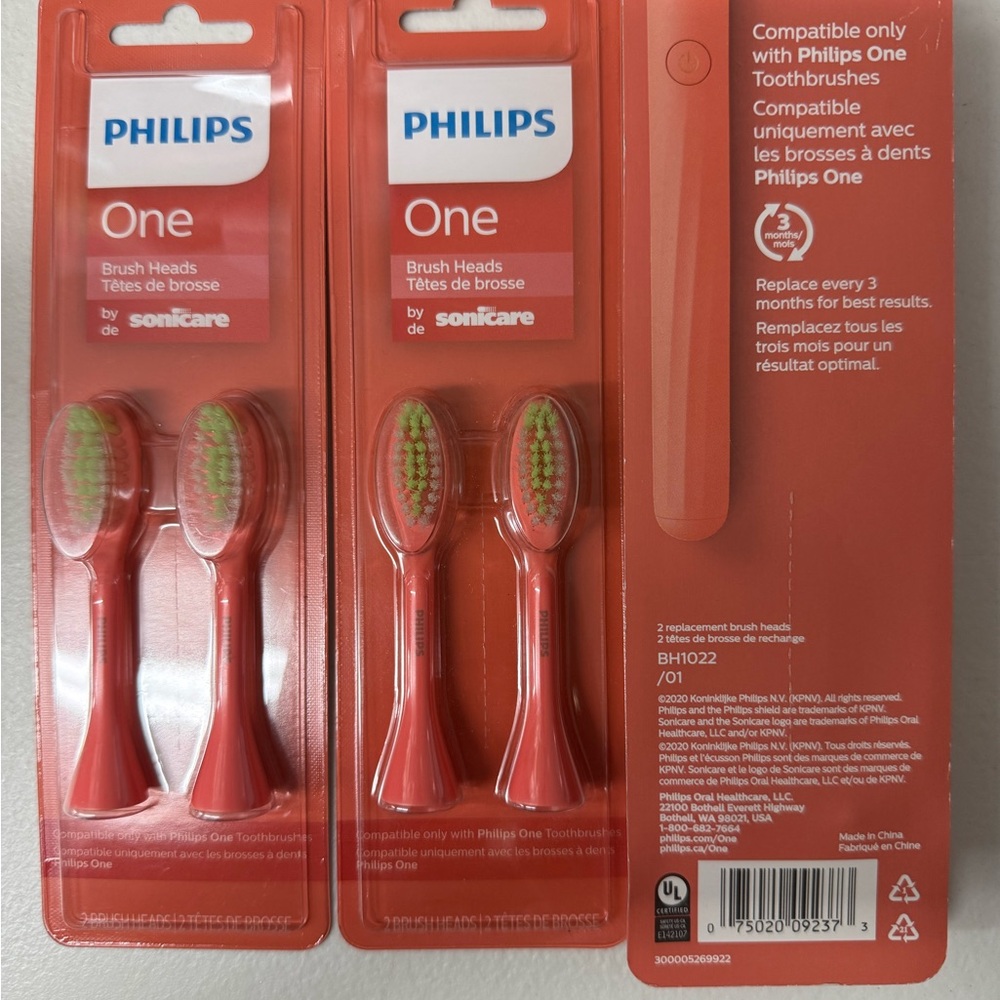 Philips One Sonicare Brush Heads - Coral - Picture 2 of 2